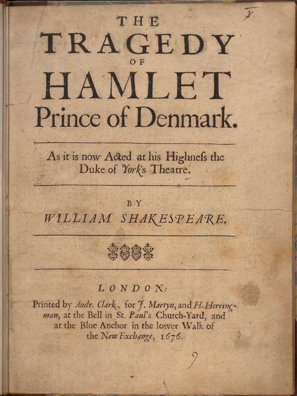 The Tragedy of Hamlet, Prince of Denmark